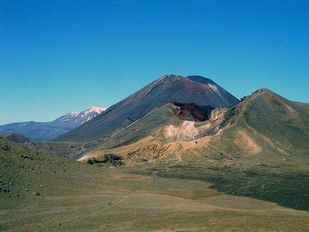Neuseeland - Mount Tongariro, Mount Ngauruhoe und Mount Ruapehu